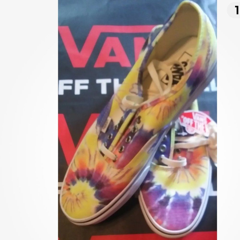 Vans Authentic Washed Tie Dye/True White Men's 10.5 VN0A2ZI19X